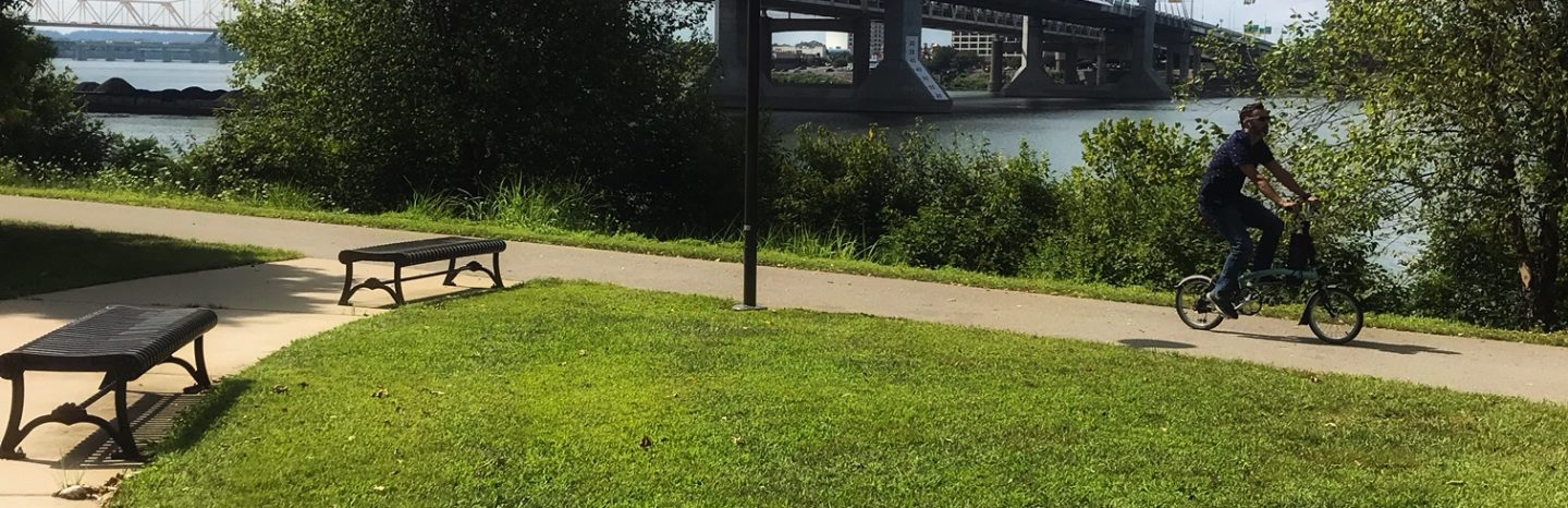 Bridge with Biker